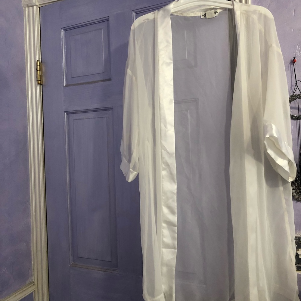 White mesh robe